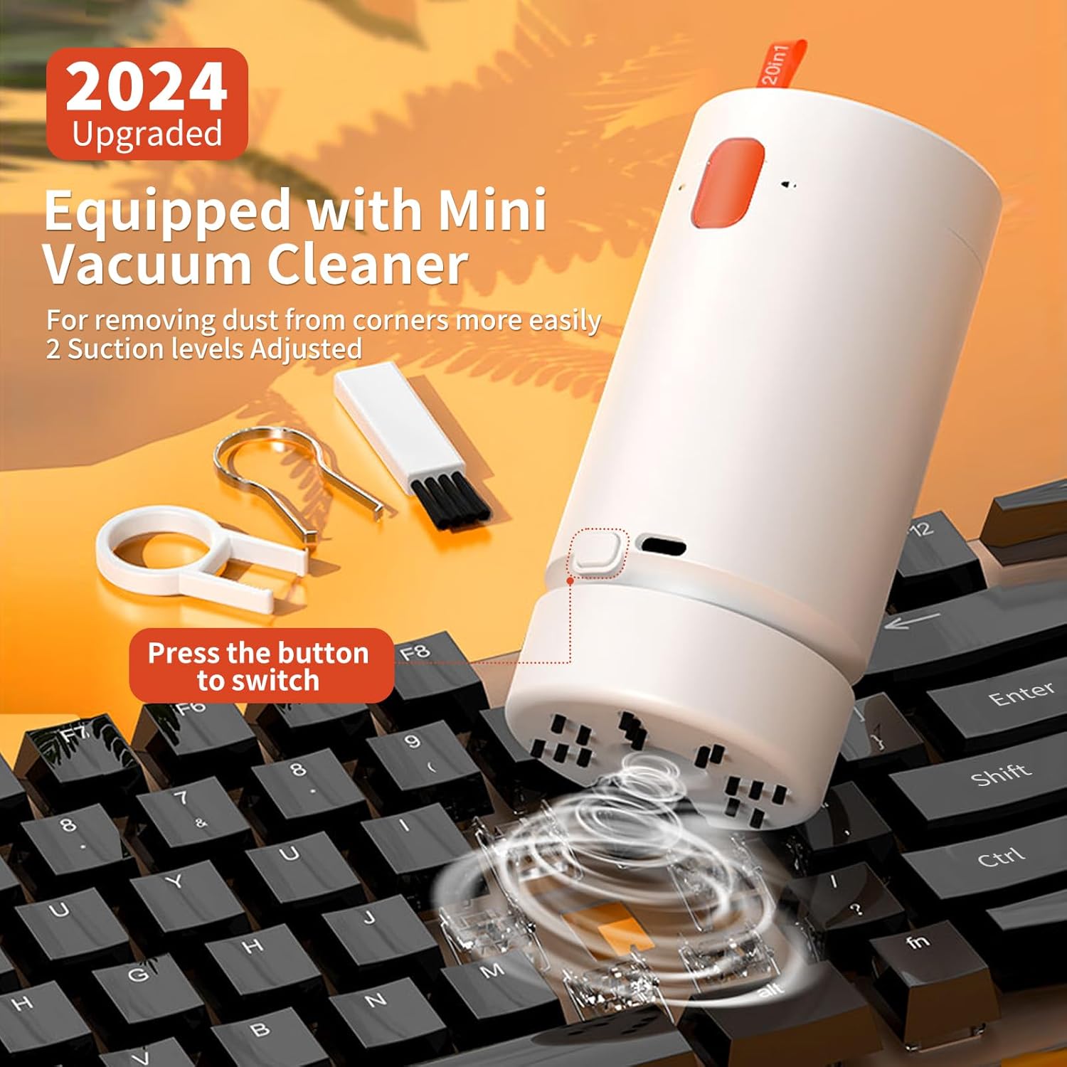 21 in 1 Multi-Tool Kit - Mini Table Dust Sweeper,Electronics, Laptop & Mobile Phone Cleaning Kit with Electric Brush & Typc Charging Cable for Cleaning Laptop, Keyboard, Earbuds, Camera, Cellphones