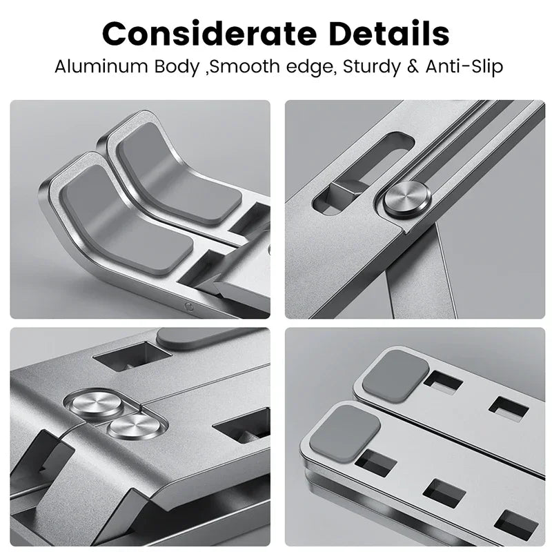 Aluminum Alloy Laptop Holder Non-slip Holder adjustable portable laptop table stand for Notebook Computer Bracket Lifting